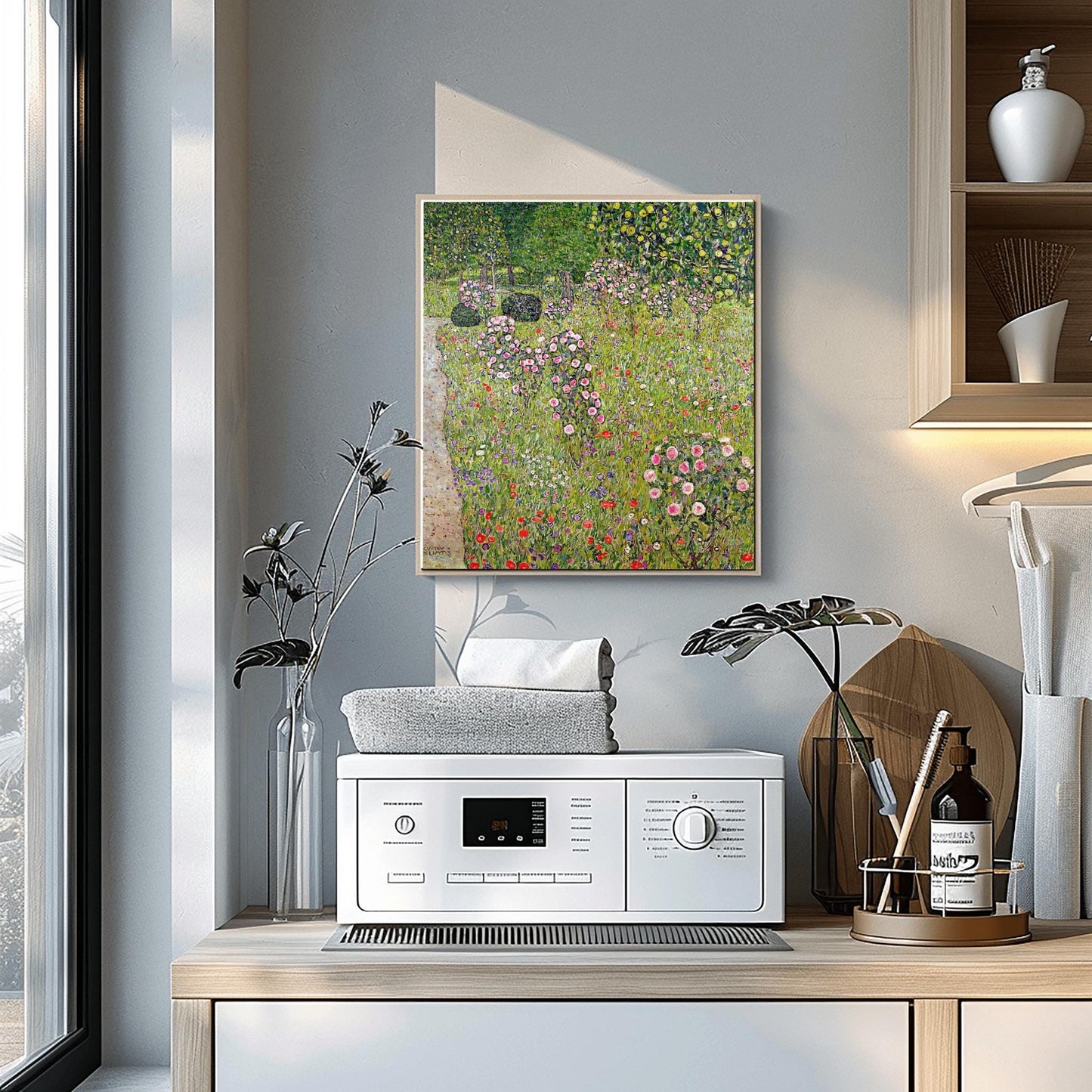 Gustav Klimt Flower Garden Print: Lush Impressionist Art Nouveau Poster