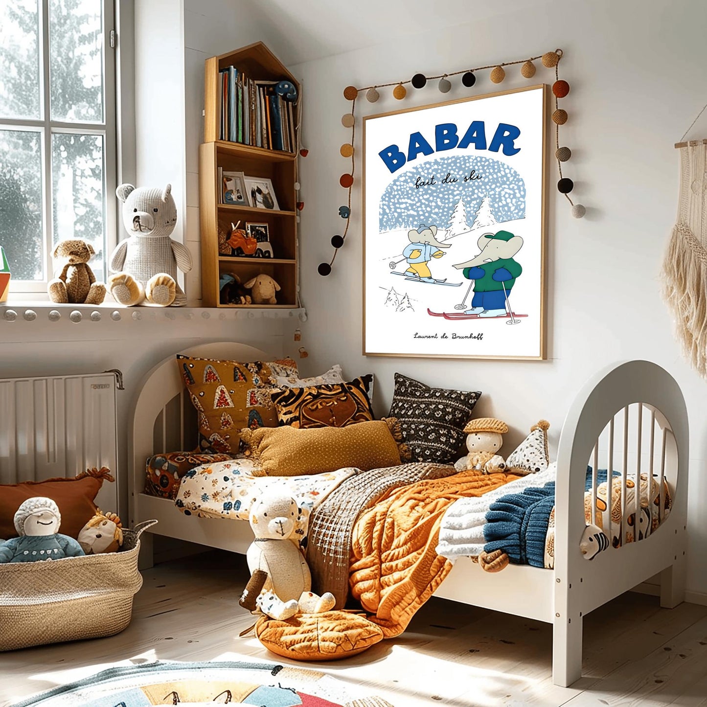 Babar The Elephant Print: Retro Nursery Decor, Kids Room Art