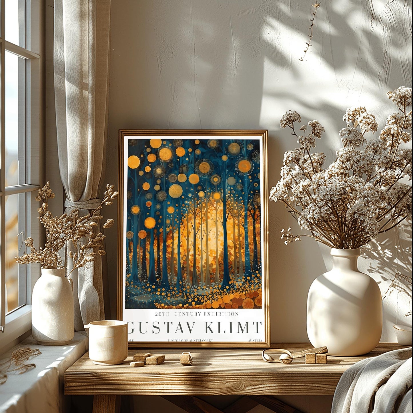 Gustav Klimt Art Nouveau Print: Gold Fine Art Museum Poster