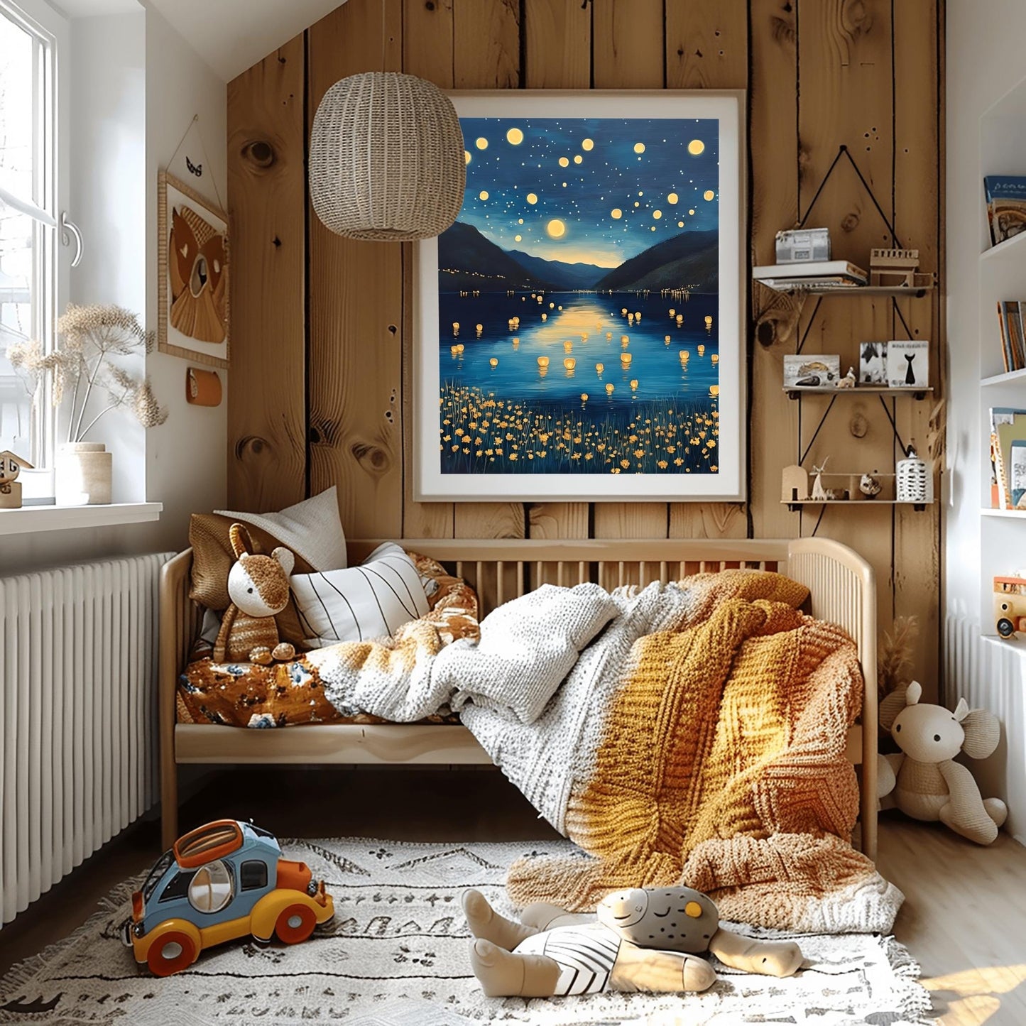 Gustav Klimt Moon Night Print: Starry Tree Art, Exhibition Poster