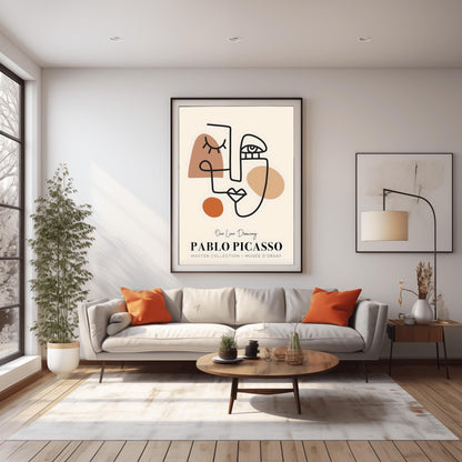 Picasso One-Line Drawing Print: Abstract Cubist Gallery Wall Art