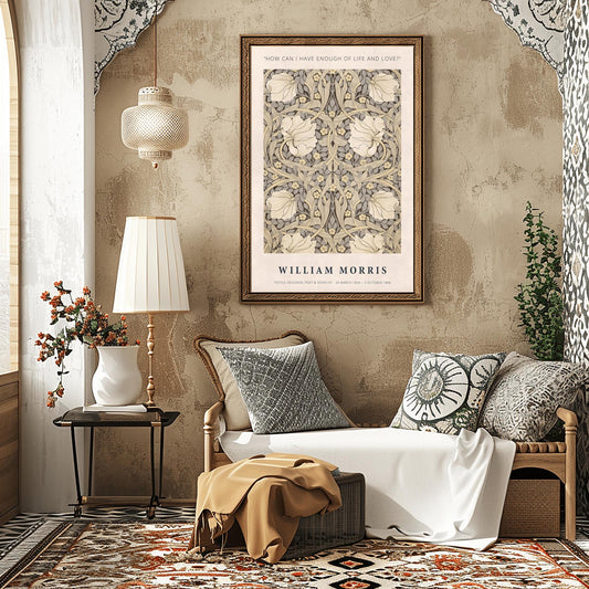 William Morris Print Vintage Poster Hydrangea Wall Art Exhibition Print Textiles Home Decor