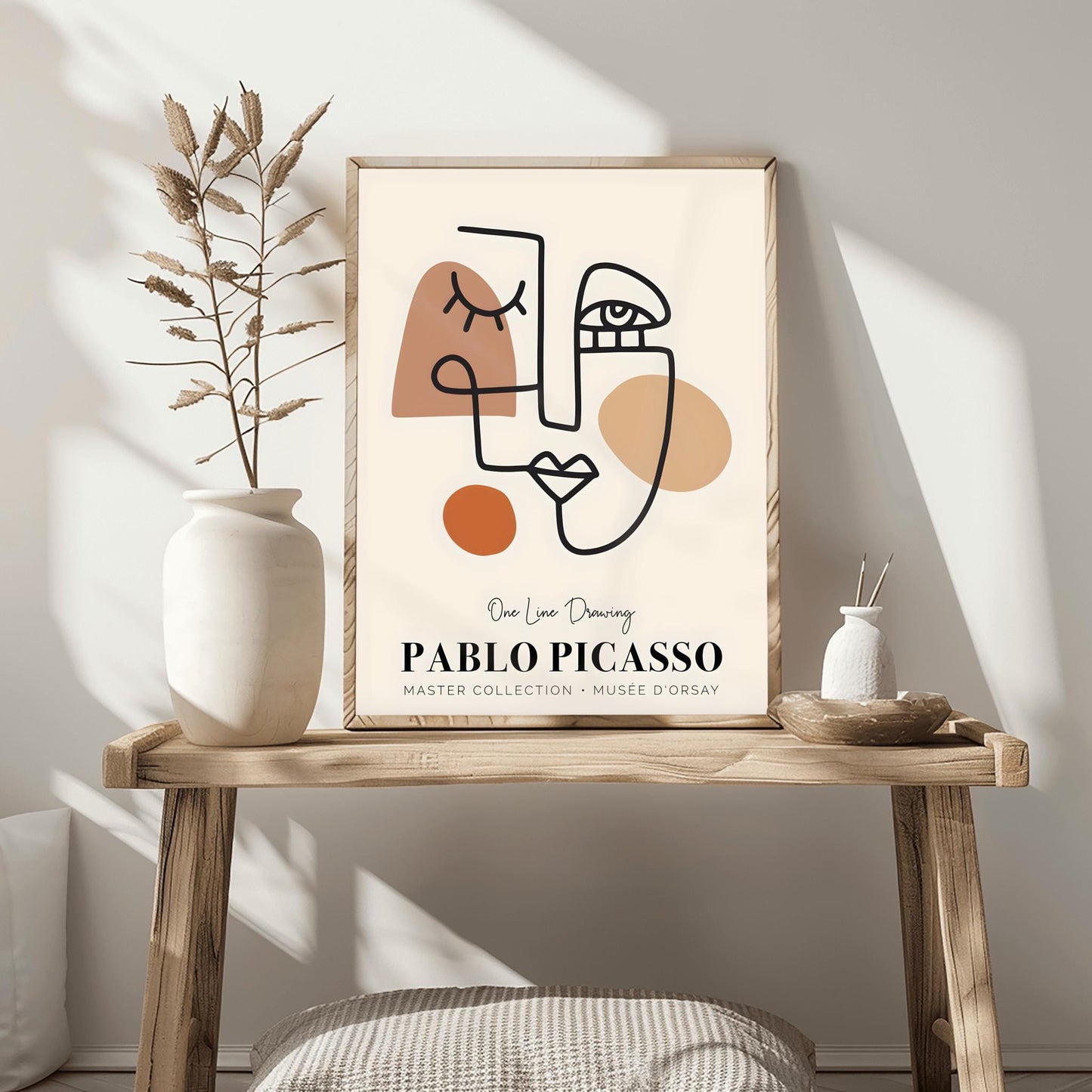 Picasso One-Line Drawing Print: Abstract Cubist Gallery Wall Art