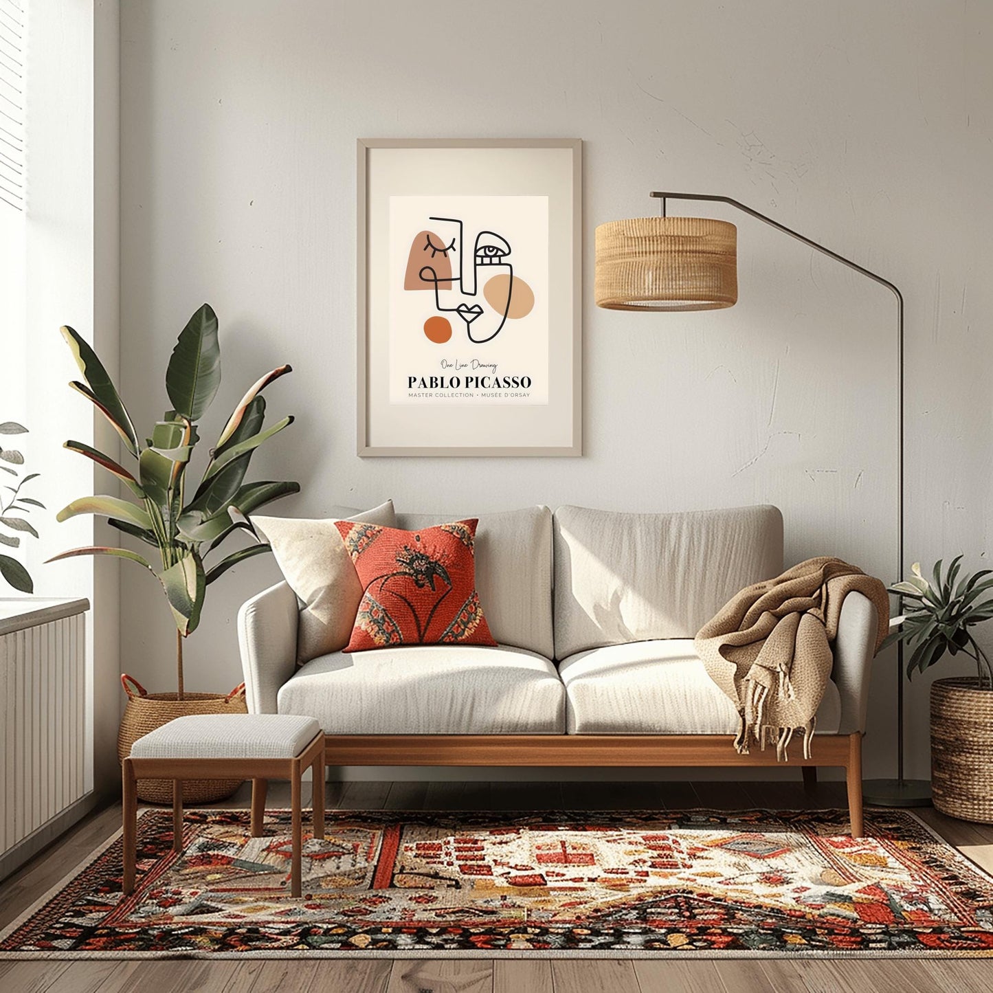 Picasso One-Line Drawing Print: Abstract Cubist Gallery Wall Art
