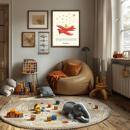The Little Prince Quote Print: Antoine de Saint-Exupéry Nursery Wall Art