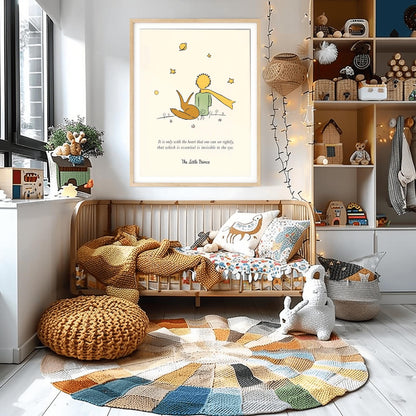 The Little Prince Print: Fox Illustration, Classic Nursery Quote