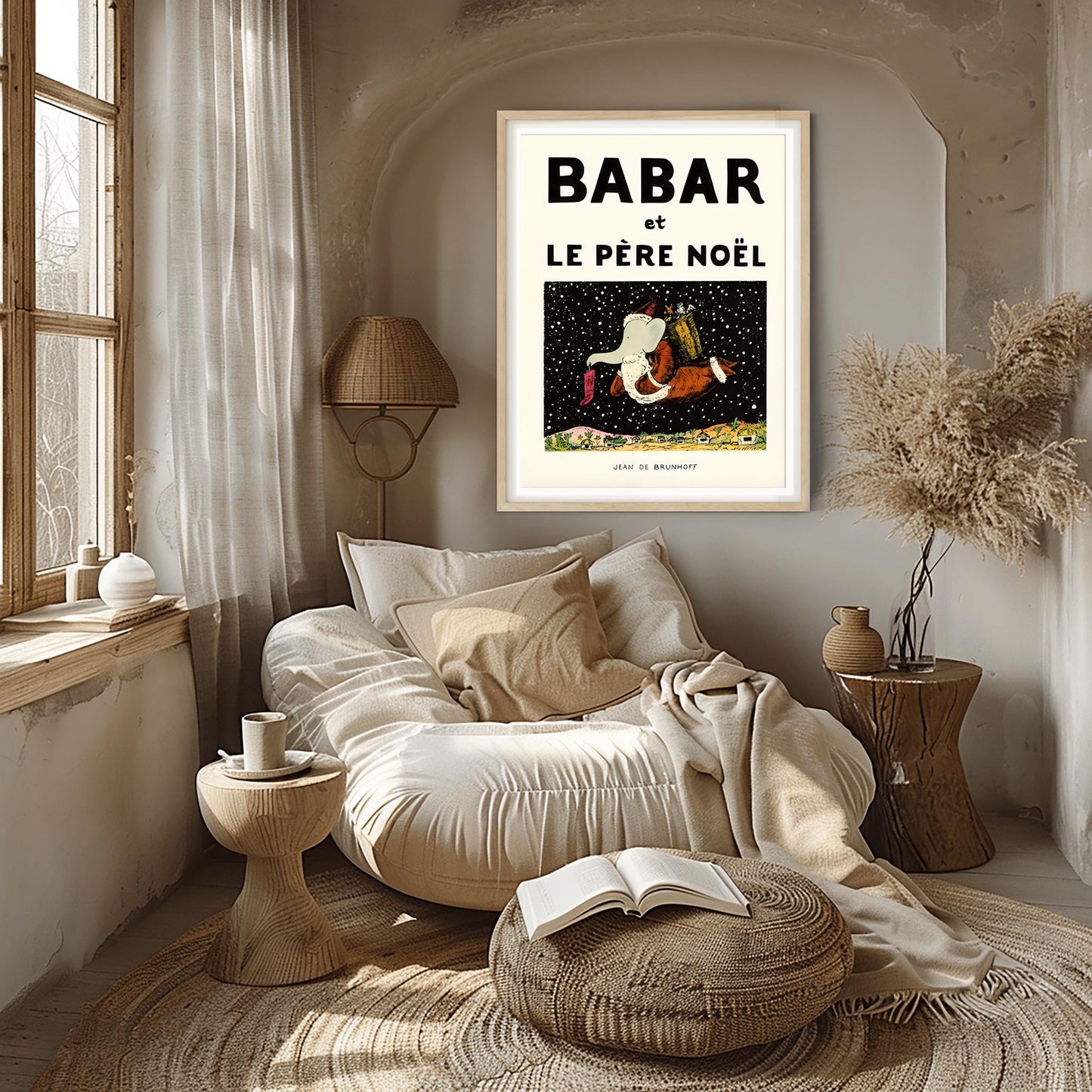 Babar the Elephant Print: Retro Nursery Decor, Kids Room Art