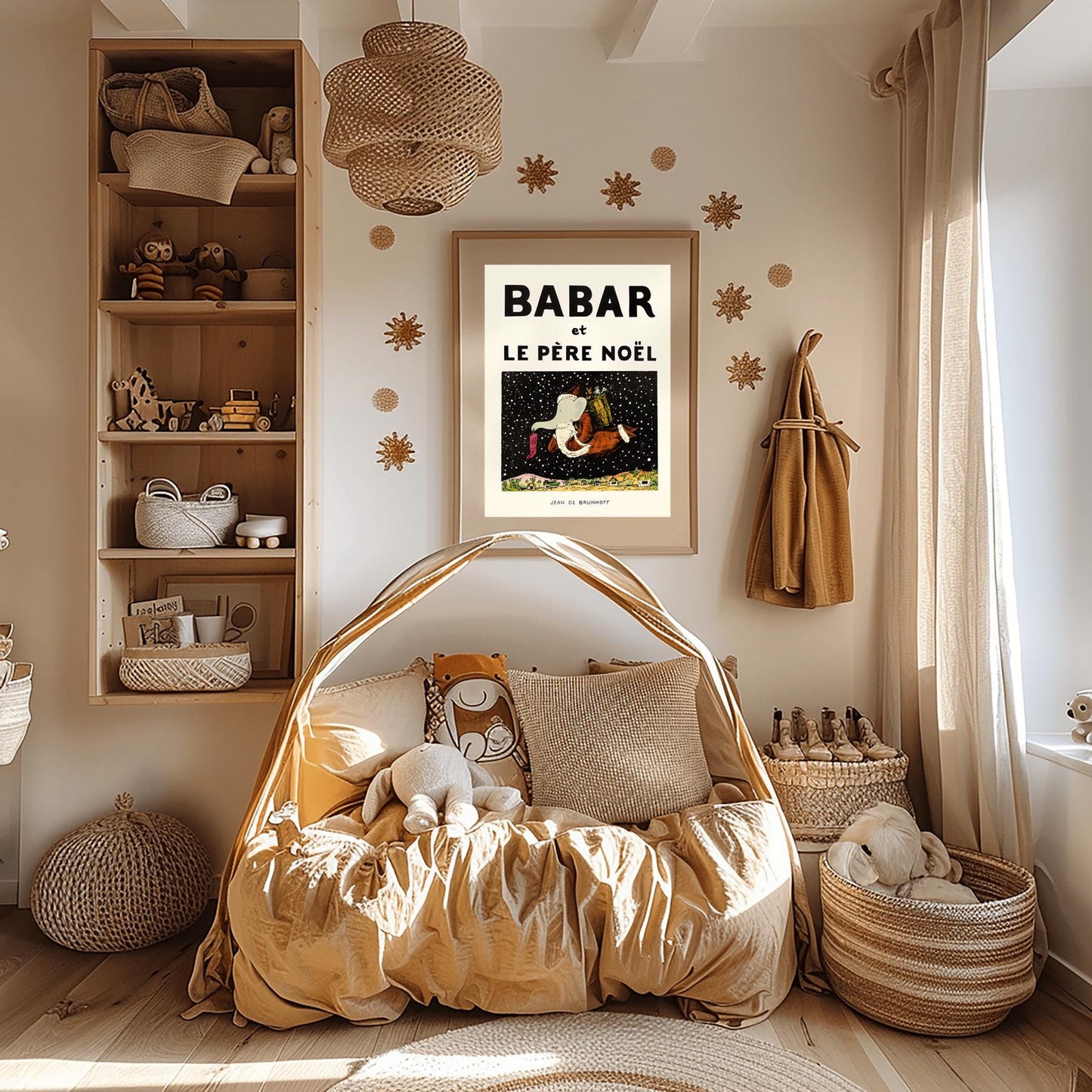 Babar the Elephant Print: Retro Nursery Decor, Kids Room Art