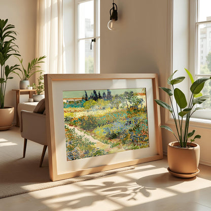 Van Gogh "Garden at Arles" Print: Impressionist Giclée Landscape Art