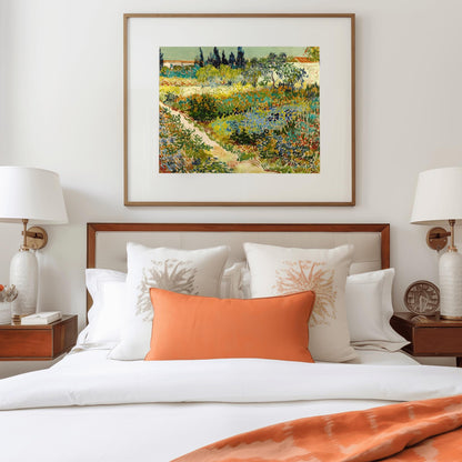 Van Gogh "Garden at Arles" Print: Impressionist Giclée Landscape Art
