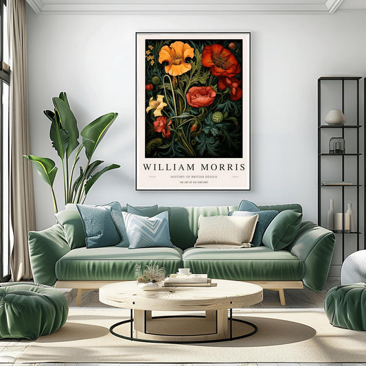 William Morris Kew Gardens Print: Vintage Floral Art Nouveau Poster
