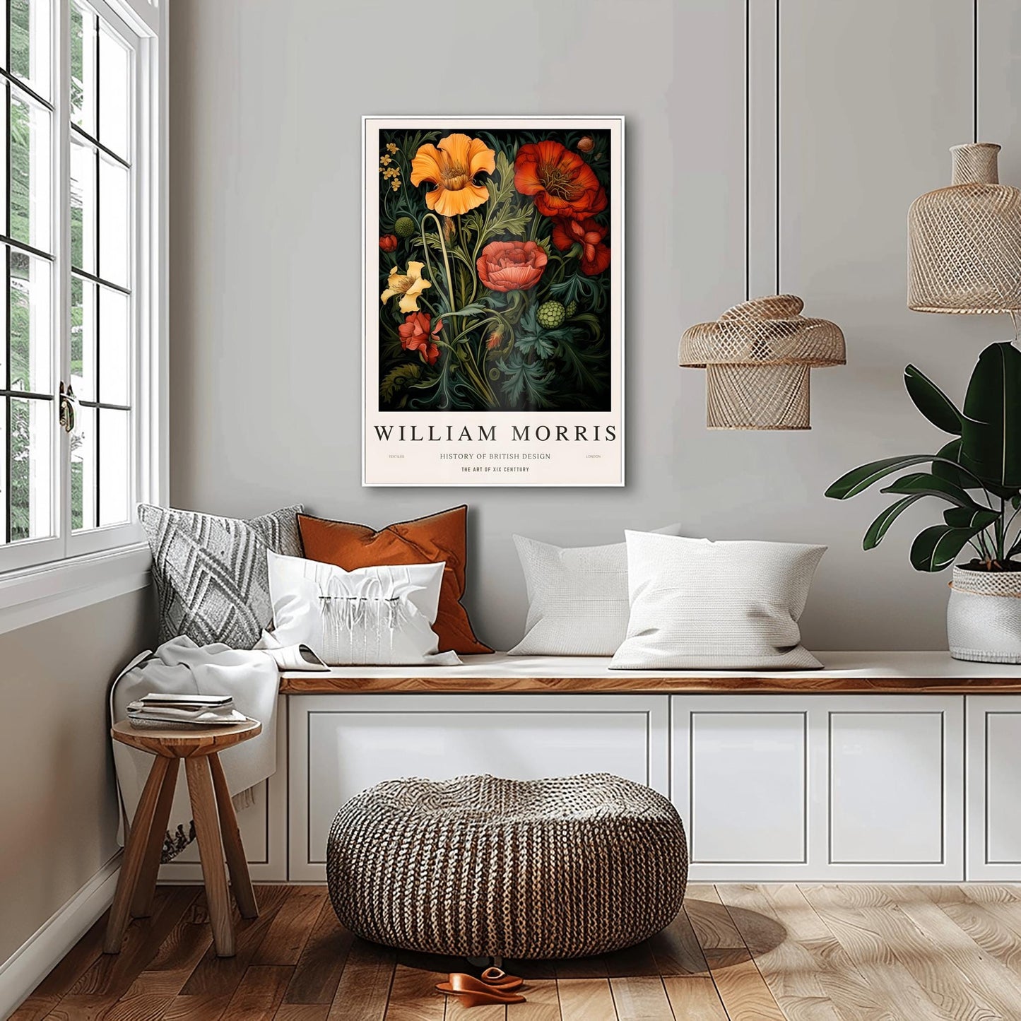 William Morris Kew Gardens Print: Vintage Floral Art Nouveau Poster