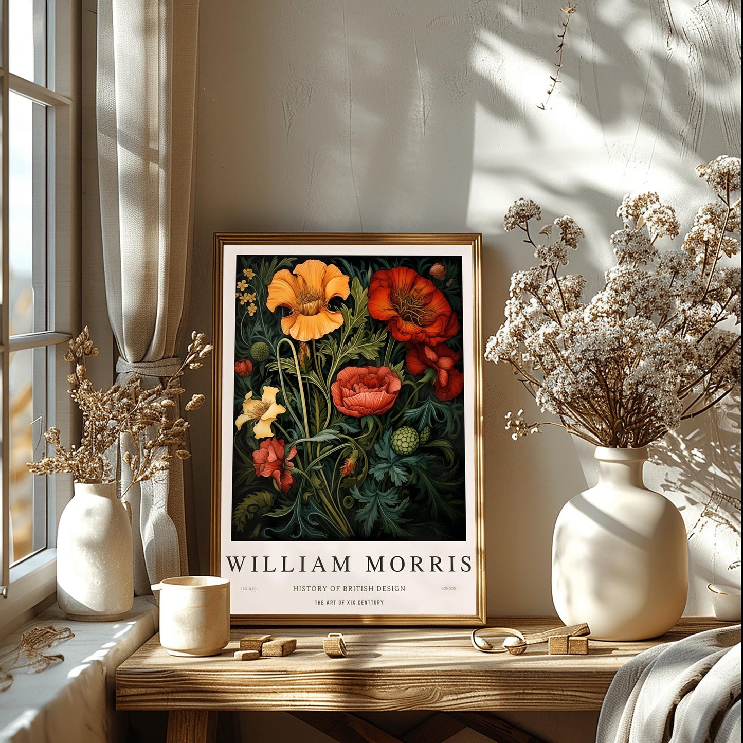William Morris Kew Gardens Print: Vintage Floral Art Nouveau Poster