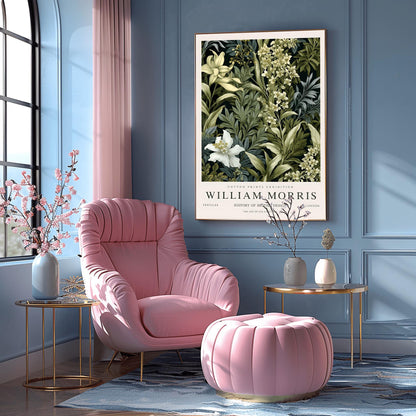 William Morris Kew Gardens Print: Vintage Floral Art Nouveau Poster