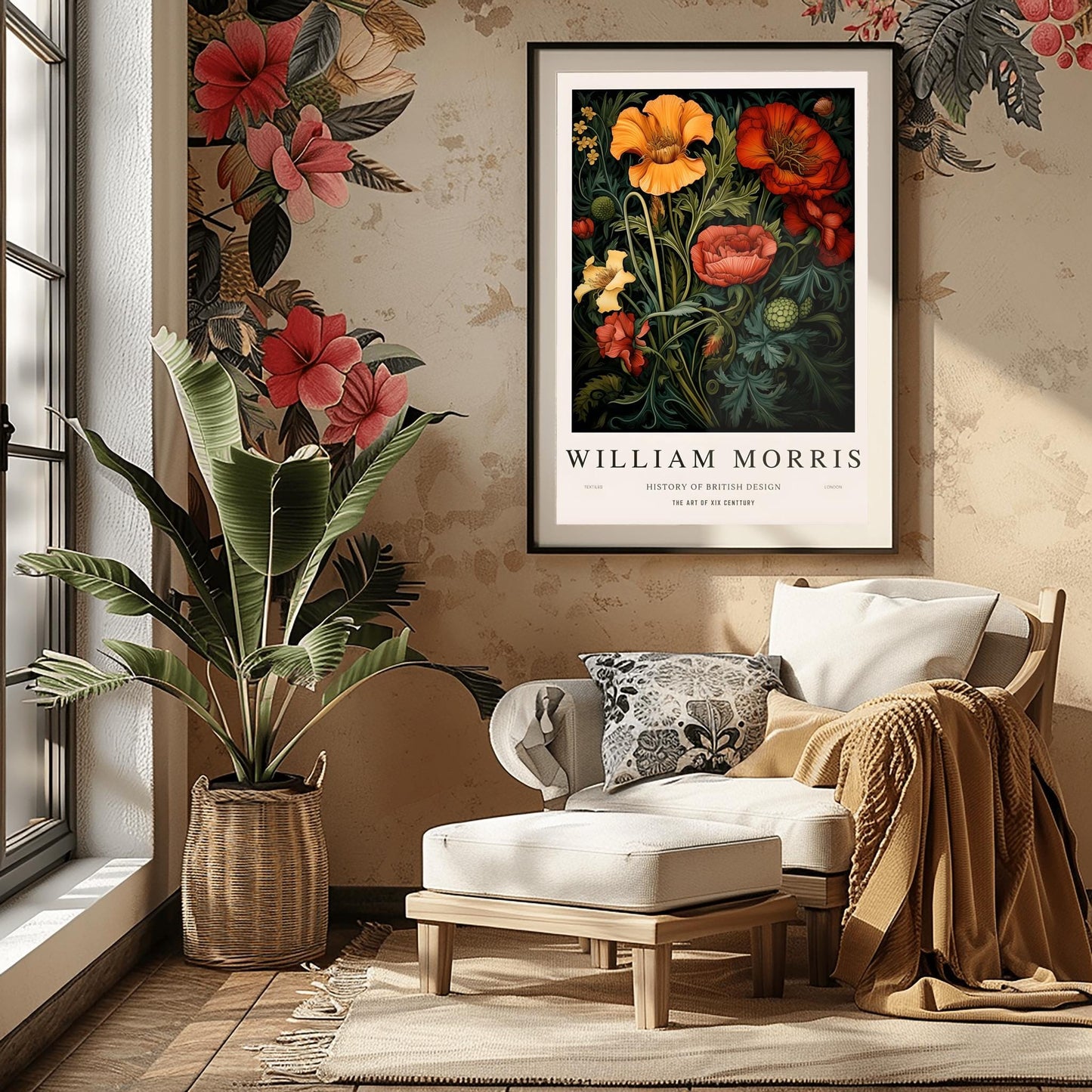 William Morris Kew Gardens Print: Vintage Floral Art Nouveau Poster