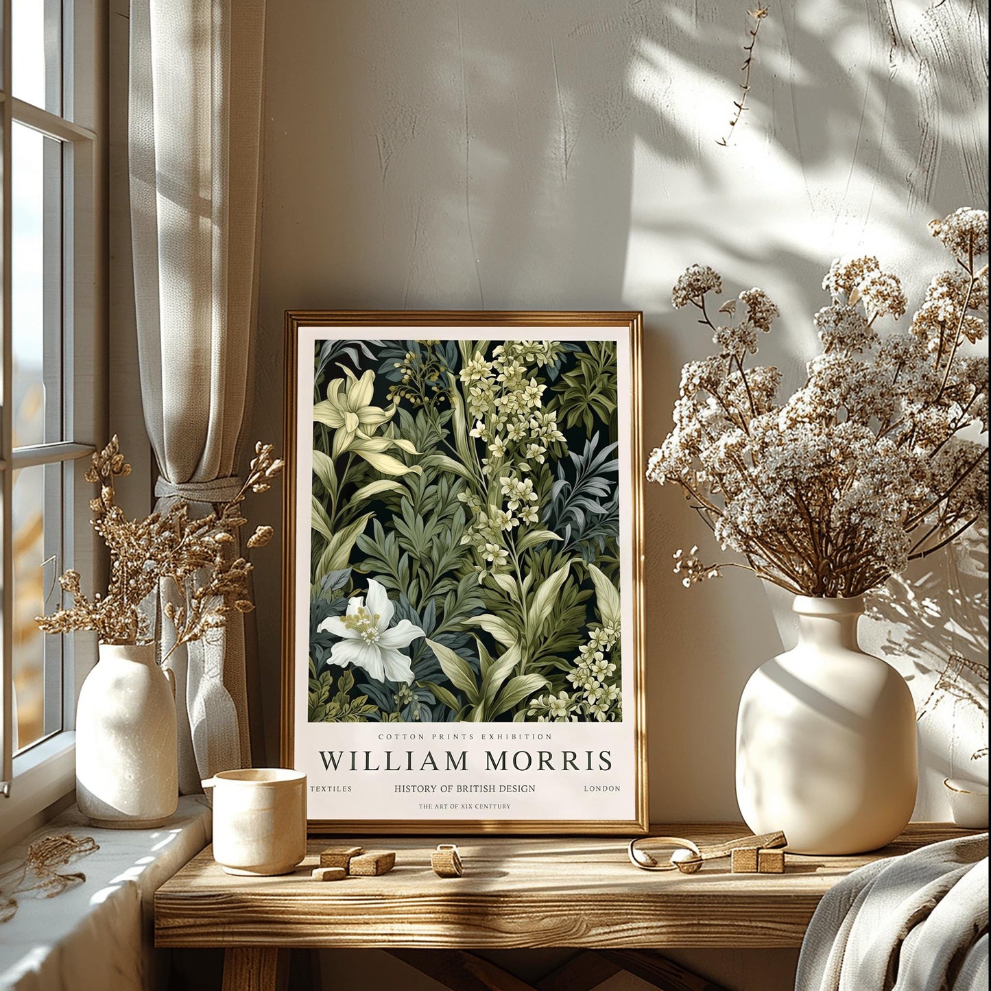 William Morris Kew Gardens Print: Vintage Floral Art Nouveau Poster