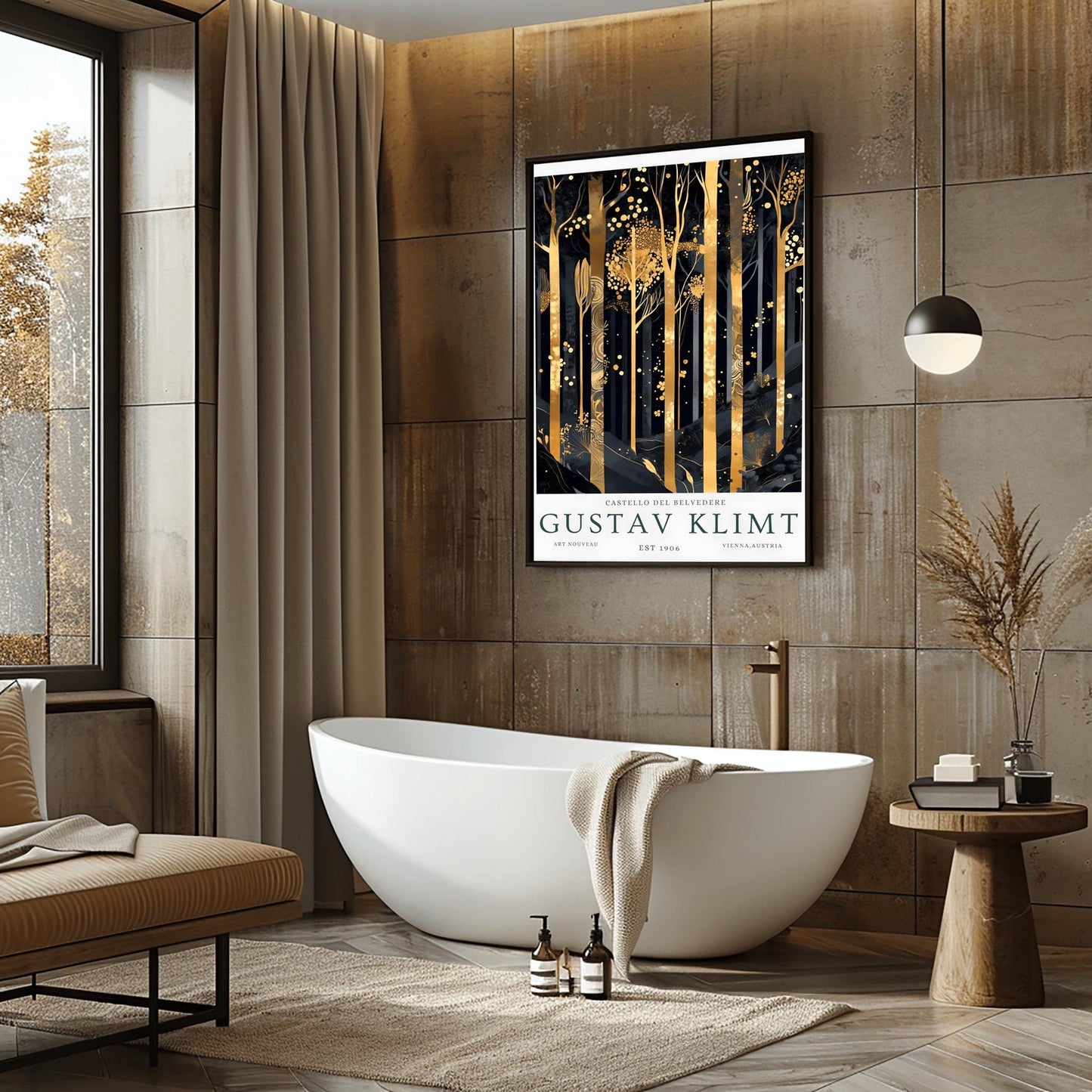 Gustav Klimt Flower Garden Print: Art Nouveau Botanical Art