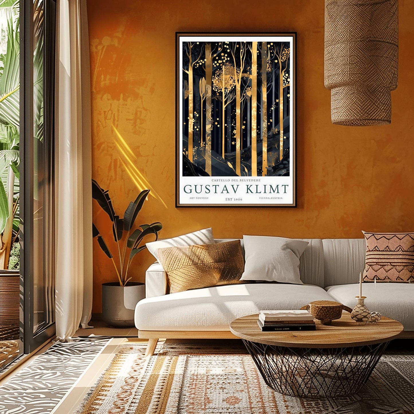 Gustav Klimt Flower Garden Print: Art Nouveau Botanical Art