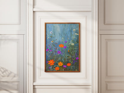 Wildflower Wall Art Print: Vintage Botanical Digital Download