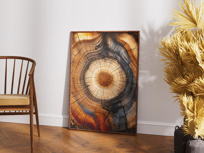 Abstract Tree Rings Art Print: Modern Farmhouse Decor (Digital Download)