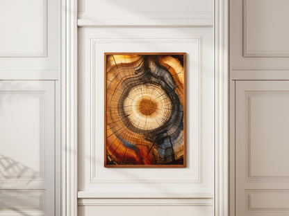 Abstract Tree Rings Art Print: Modern Farmhouse Decor (Digital Download)