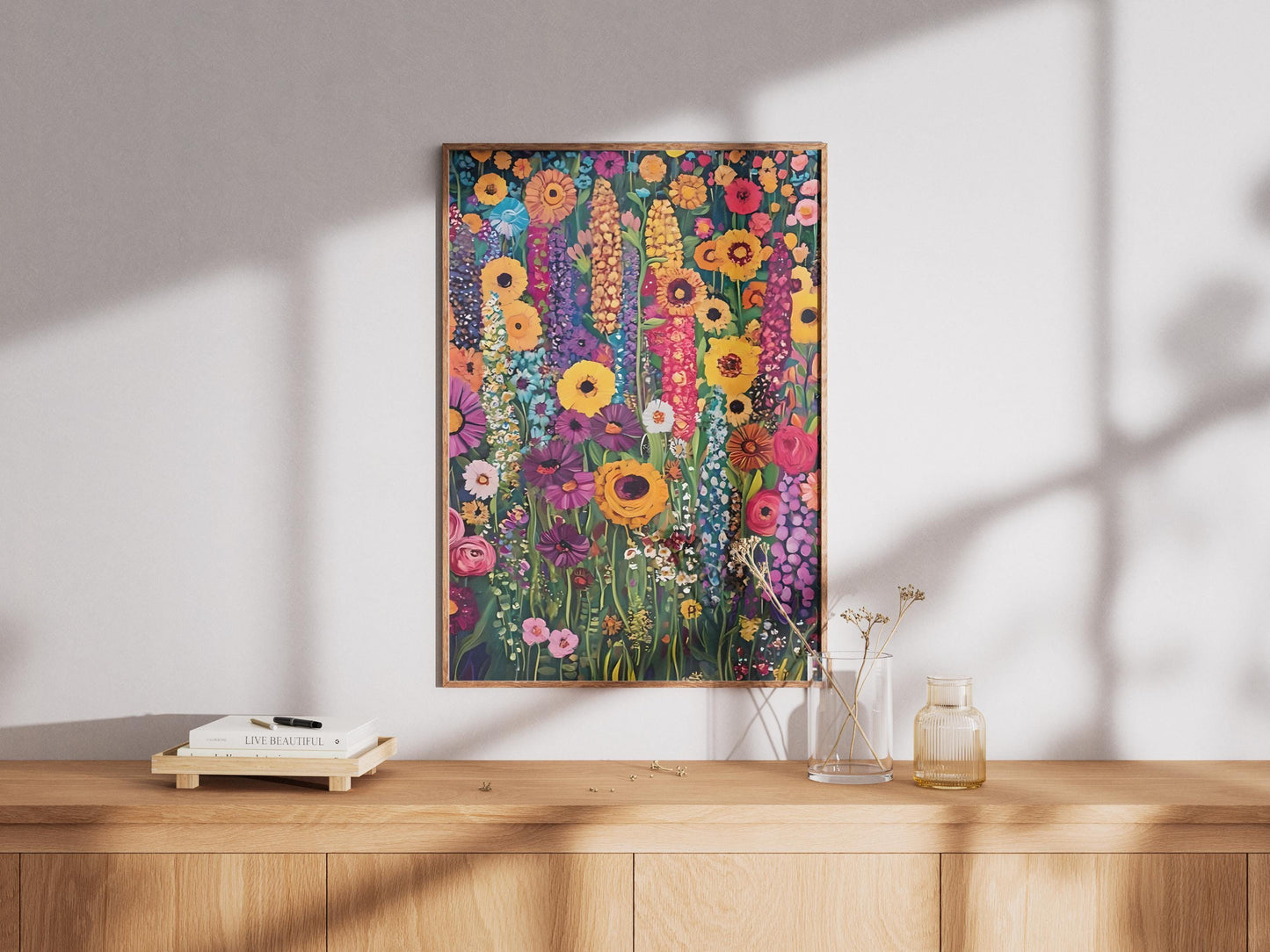 Gustav Klimt Flower Garden Print: Art Nouveau Botanical Wall Decor (Digital Download