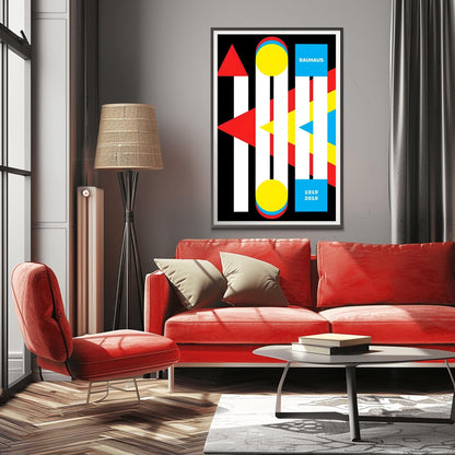 Bauhaus Centenary 1919-2019 Poster, Minimalist Art Print, Modern Art Wall Decor