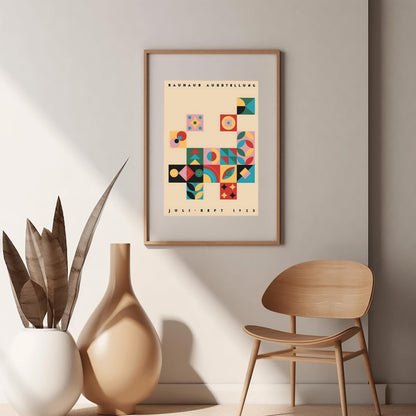 Bauhaus Ausstellung 1923 Poster, Modernist Art Print, Geometric Wall Decor