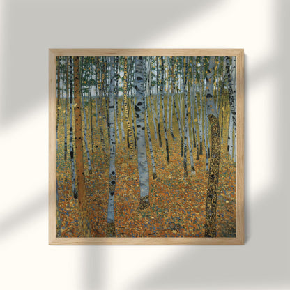 Gustav Klimt 'The Birch Forest' Print, Autumn Landscape Wall Art, Fine Art Reproduction