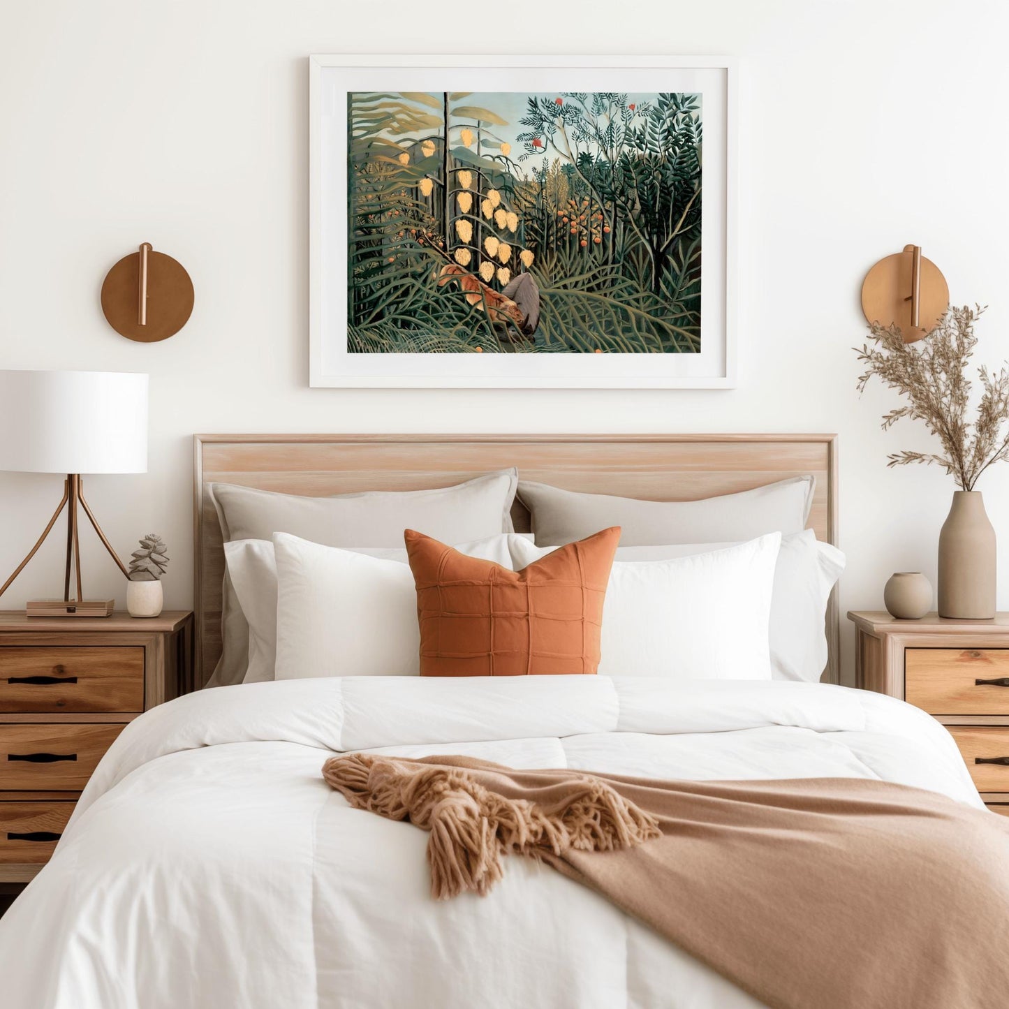Henri Rousseau 'In a Tropical Forest' Print, Folk Art Jungle, Nature Wall Decor
