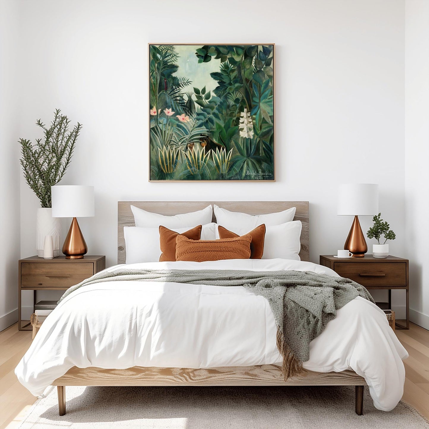 Henri Rousseau 'The Equatorial Jungle' Print, Folk Art Jungle, Surreal Wall Decor