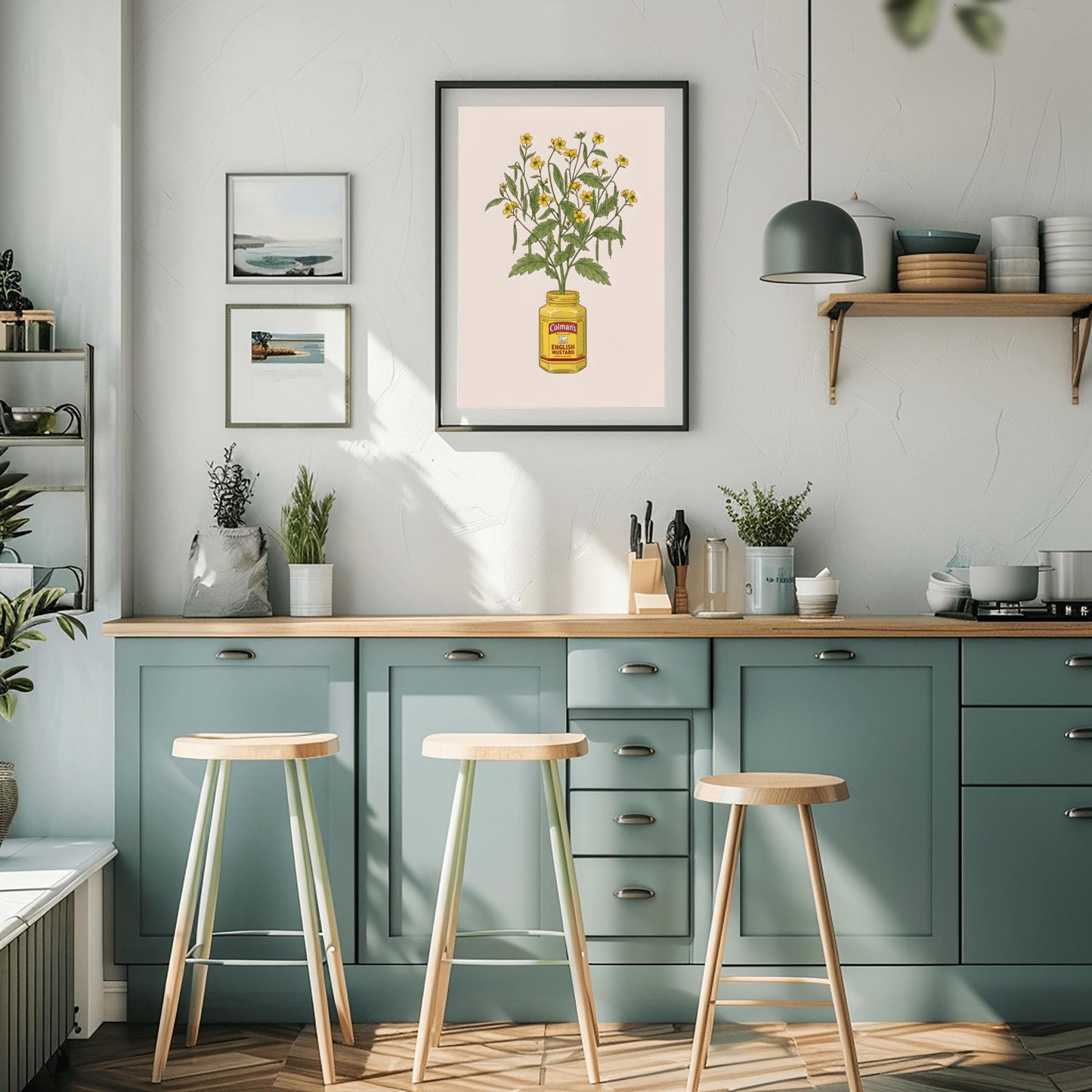 Colmans English Mustard Plant Art Print  Unique Kitchen Decor, Foodie Gift