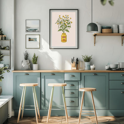 Colmans English Mustard Plant Art Print  Unique Kitchen Decor, Foodie Gift