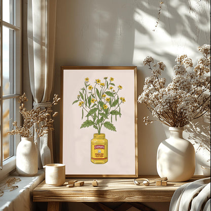 Colmans English Mustard Plant Art Print  Unique Kitchen Decor, Foodie Gift