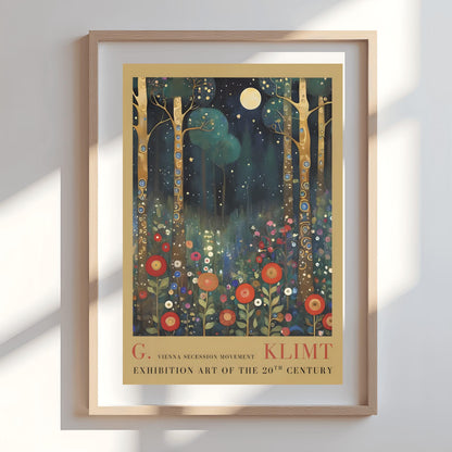Gustav Klimt Forest Print, Vienna Secession, Exhibition Art, 20th Century Wall Decor