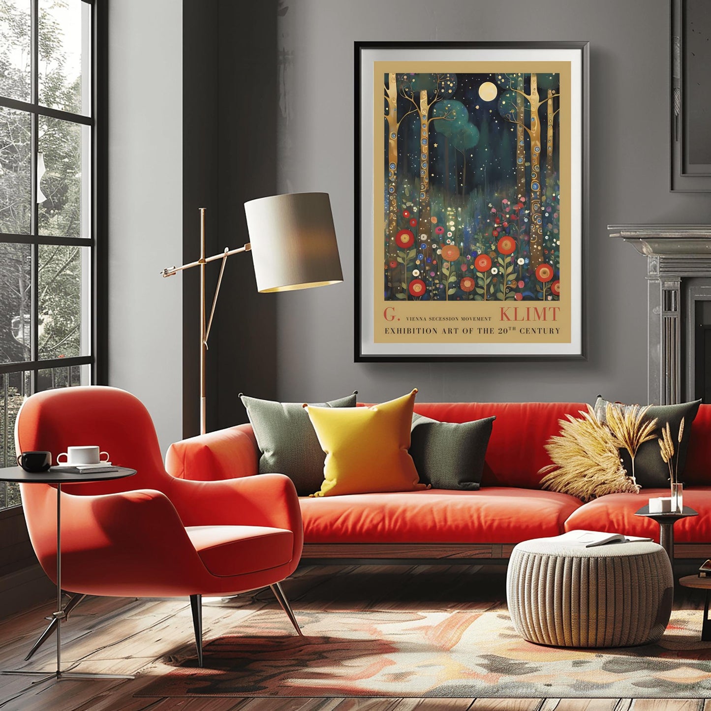 Gustav Klimt Forest Print, Vienna Secession, Exhibition Art, 20th Century Wall Decor