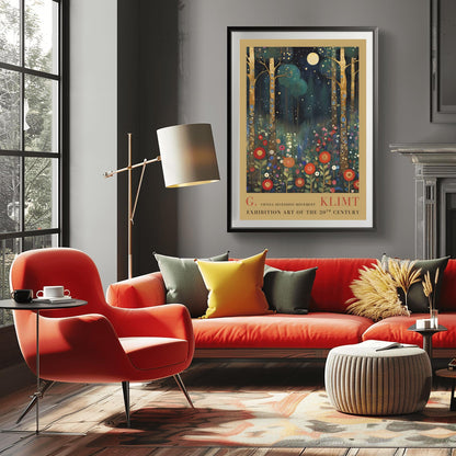 Gustav Klimt Forest Print, Vienna Secession, Exhibition Art, 20th Century Wall Decor