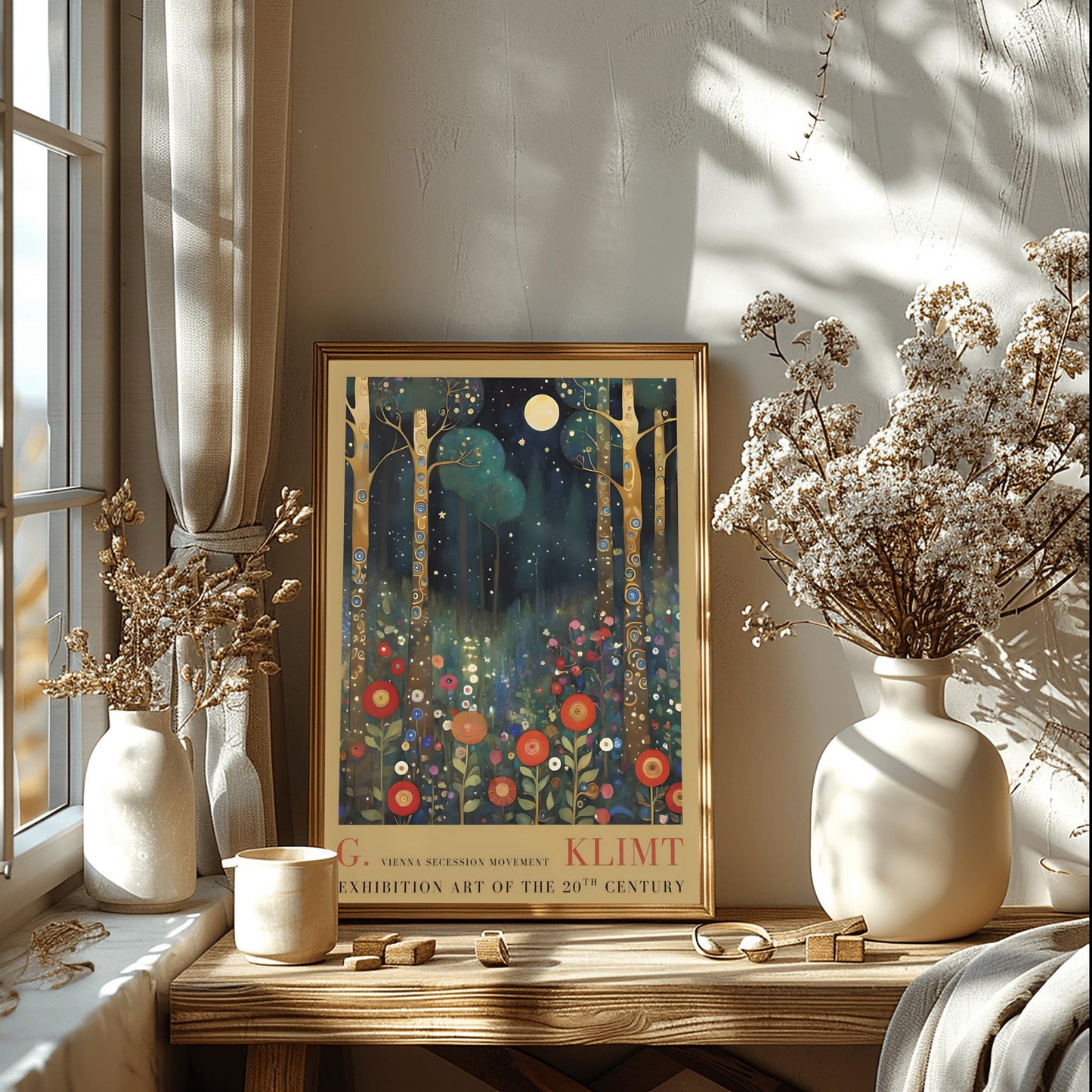 Gustav Klimt Forest Print, Vienna Secession, Exhibition Art, 20th Century Wall Decor