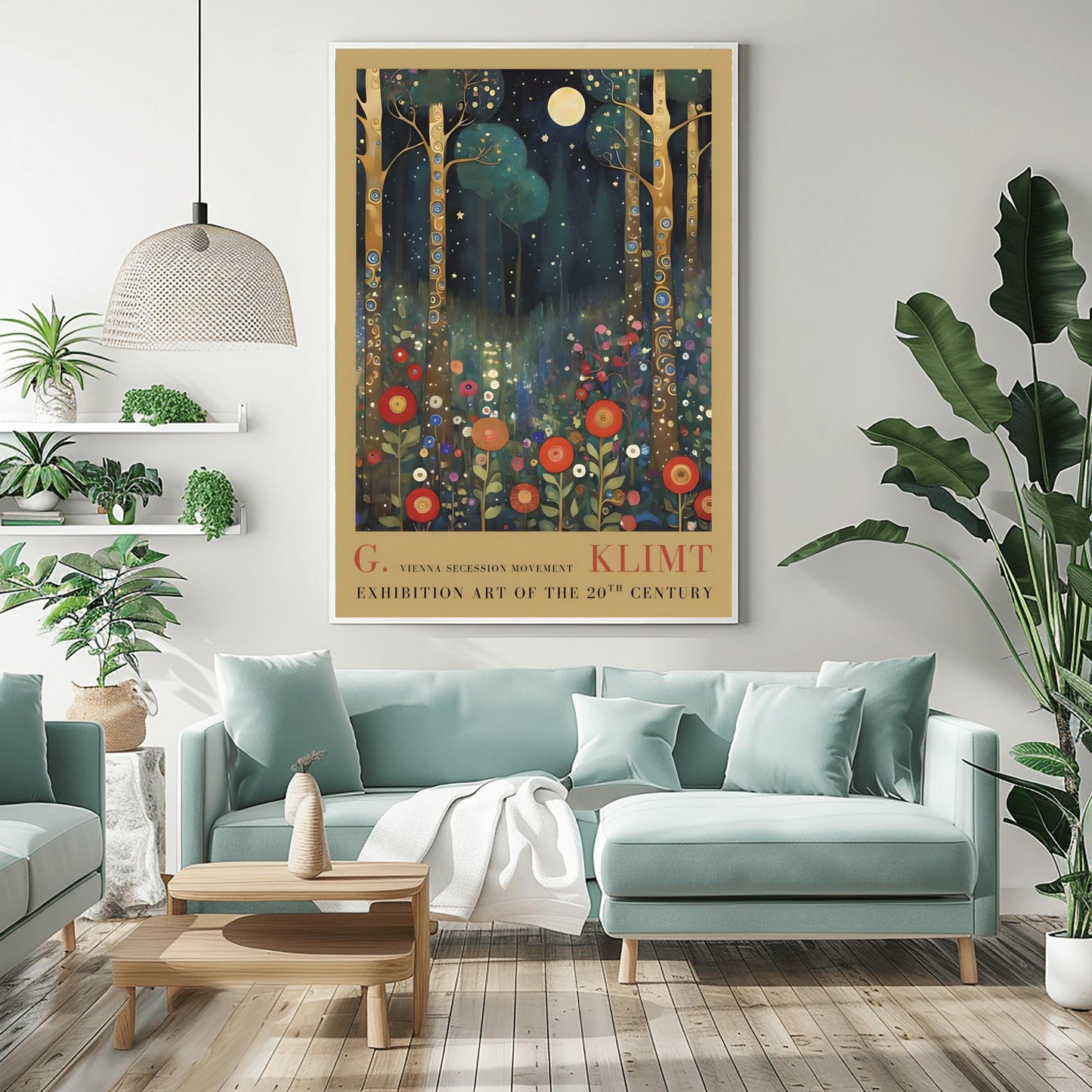 Gustav Klimt Forest Print, Vienna Secession, Exhibition Art, 20th Century Wall Decor