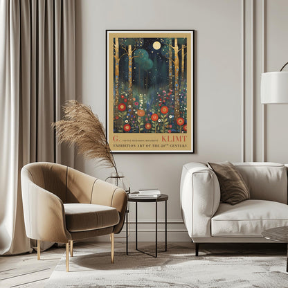 Gustav Klimt Forest Print, Vienna Secession, Exhibition Art, 20th Century Wall Decor