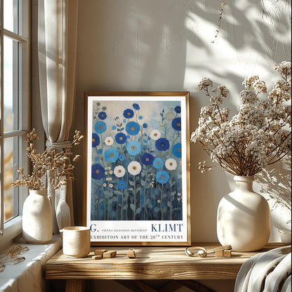 Gustav Klimt Exhibition Poster, Floral Art Print, Vienna Secession, 20th Century Decor