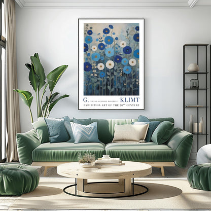Gustav Klimt Exhibition Poster, Floral Art Print, Vienna Secession, 20th Century Decor
