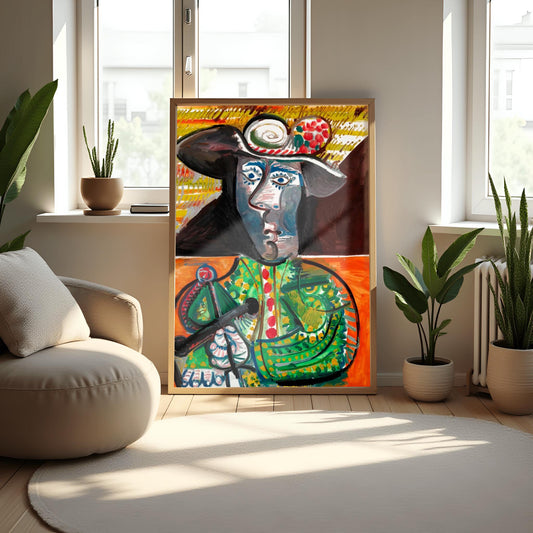 Picasso Matador Print, Abstract Bullfighter Art, Modern Cubist Wall Decor, Colorful Spanish Art, Art Lover Gift