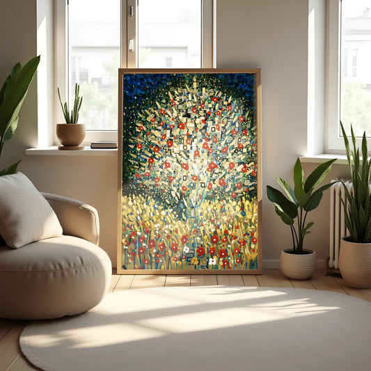 Gustav Klimt Tree of Life Print, Gold Abstract Tree Art, Modern Symbolist Wall Decor, Nature Inspired Gift, Art Nouveau Reproduction