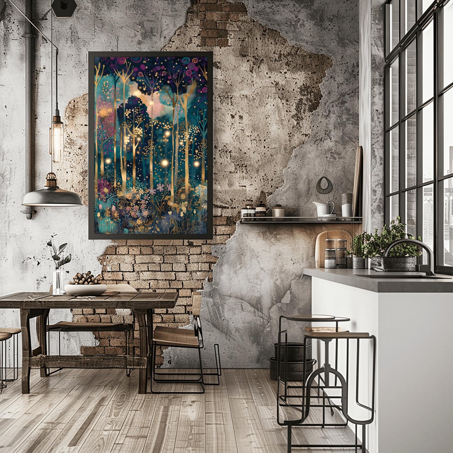 Gustav Klimt Inspired Forest Print: Luxury Autumn Home Decor (view 4)