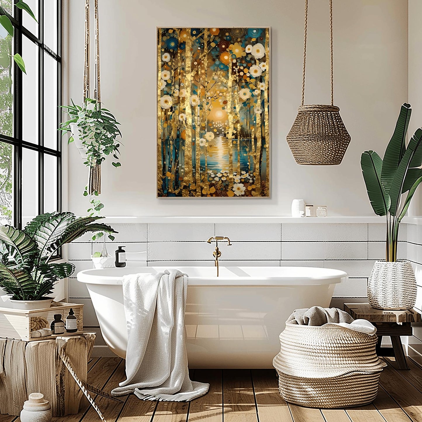 Gustav Klimt Golden Mystical Landscape Print ‚Äì Symbolist Lake Art (view 4)