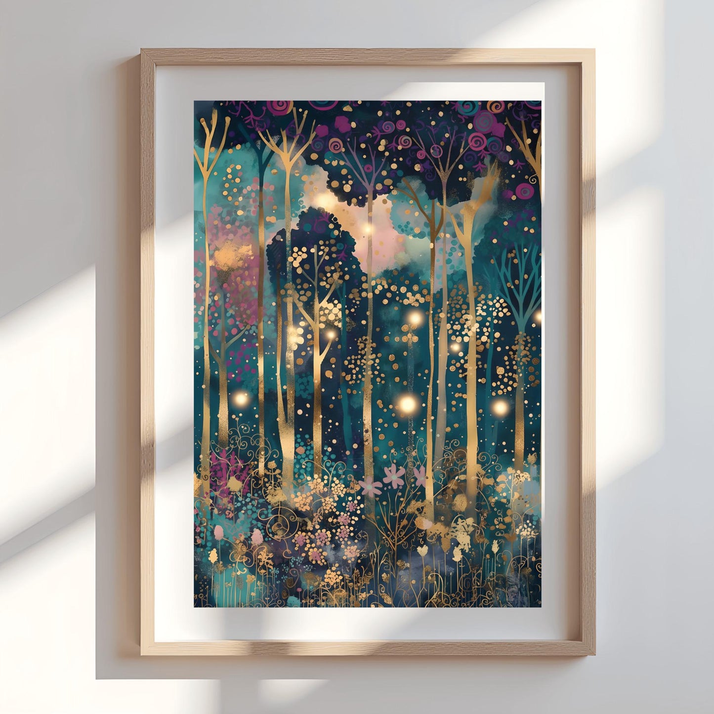 Gustav Klimt Inspired Forest Print: Luxury Autumn Home Decor (view 5)