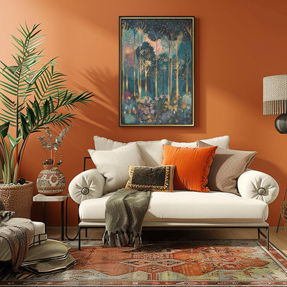Gustav Klimt Inspired Forest Print: Luxury Autumn Home Decor (view 6)