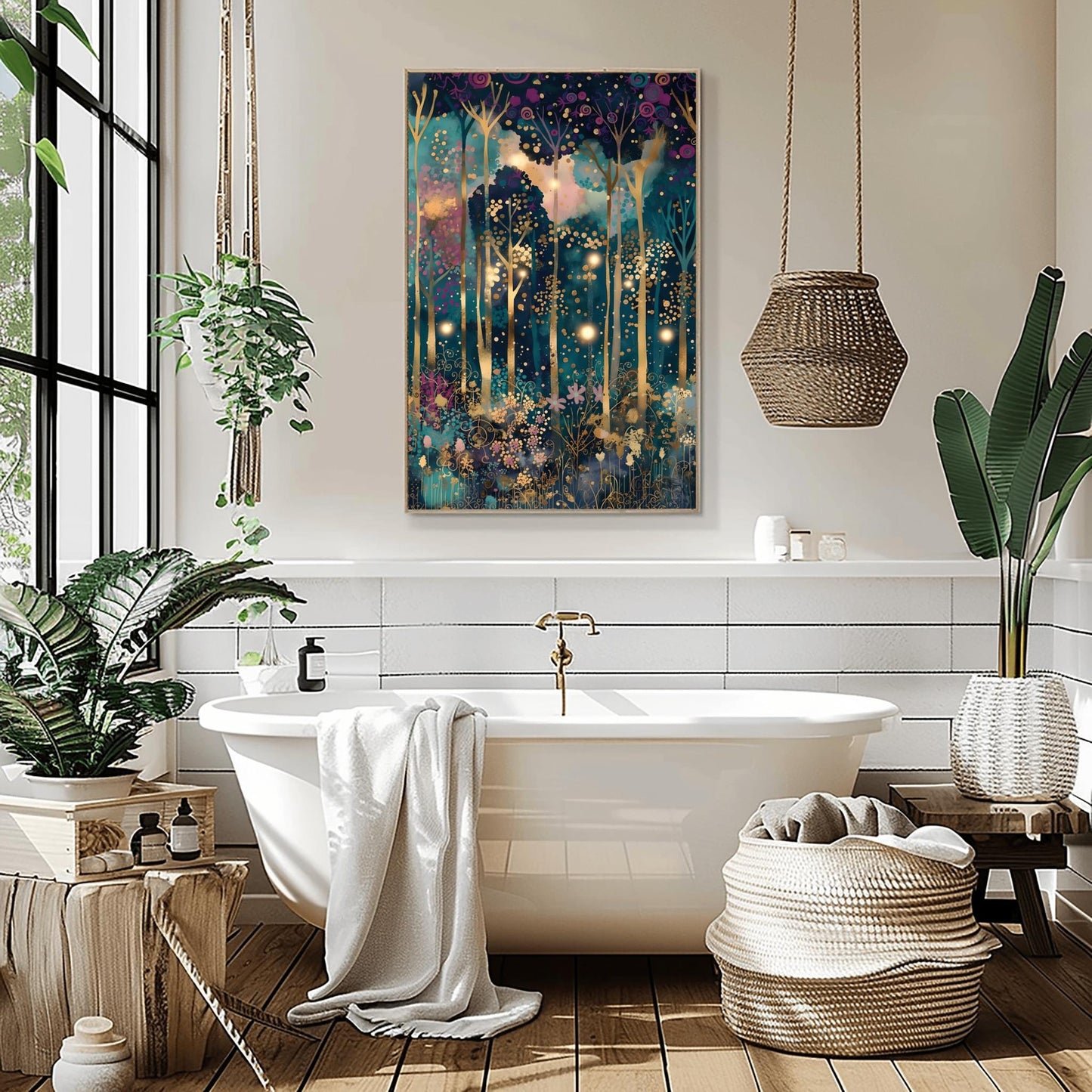 Gustav Klimt Inspired Forest Print: Luxury Autumn Home Decor (view 6)