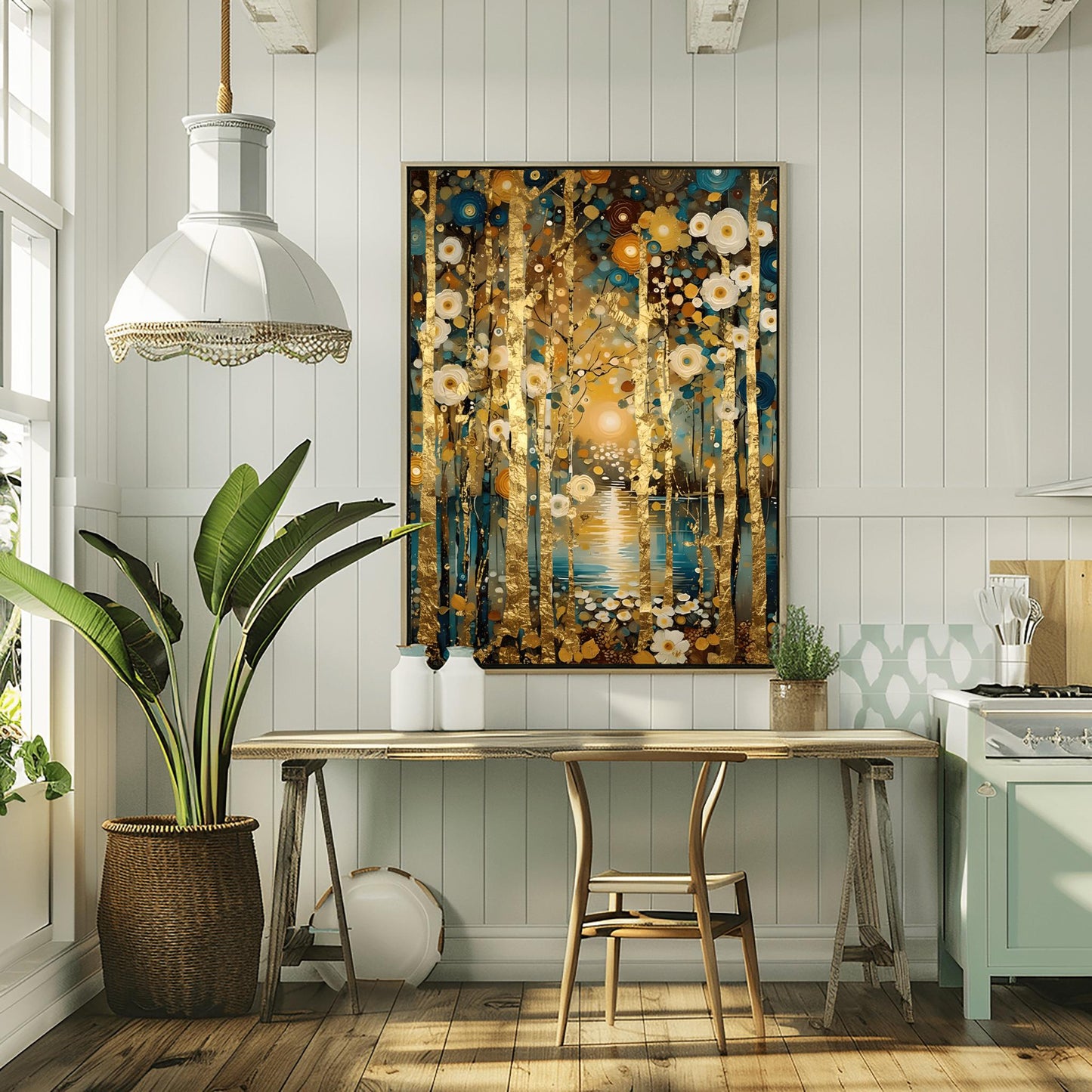 Gustav Klimt Golden Mystical Landscape Print ‚Äì Symbolist Lake Art (view 5)